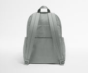 Gray backpack on a white background