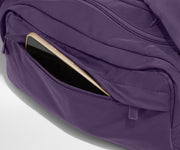 Phone packed in the front zip pocket