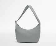 Gray shoulder bag on a white background