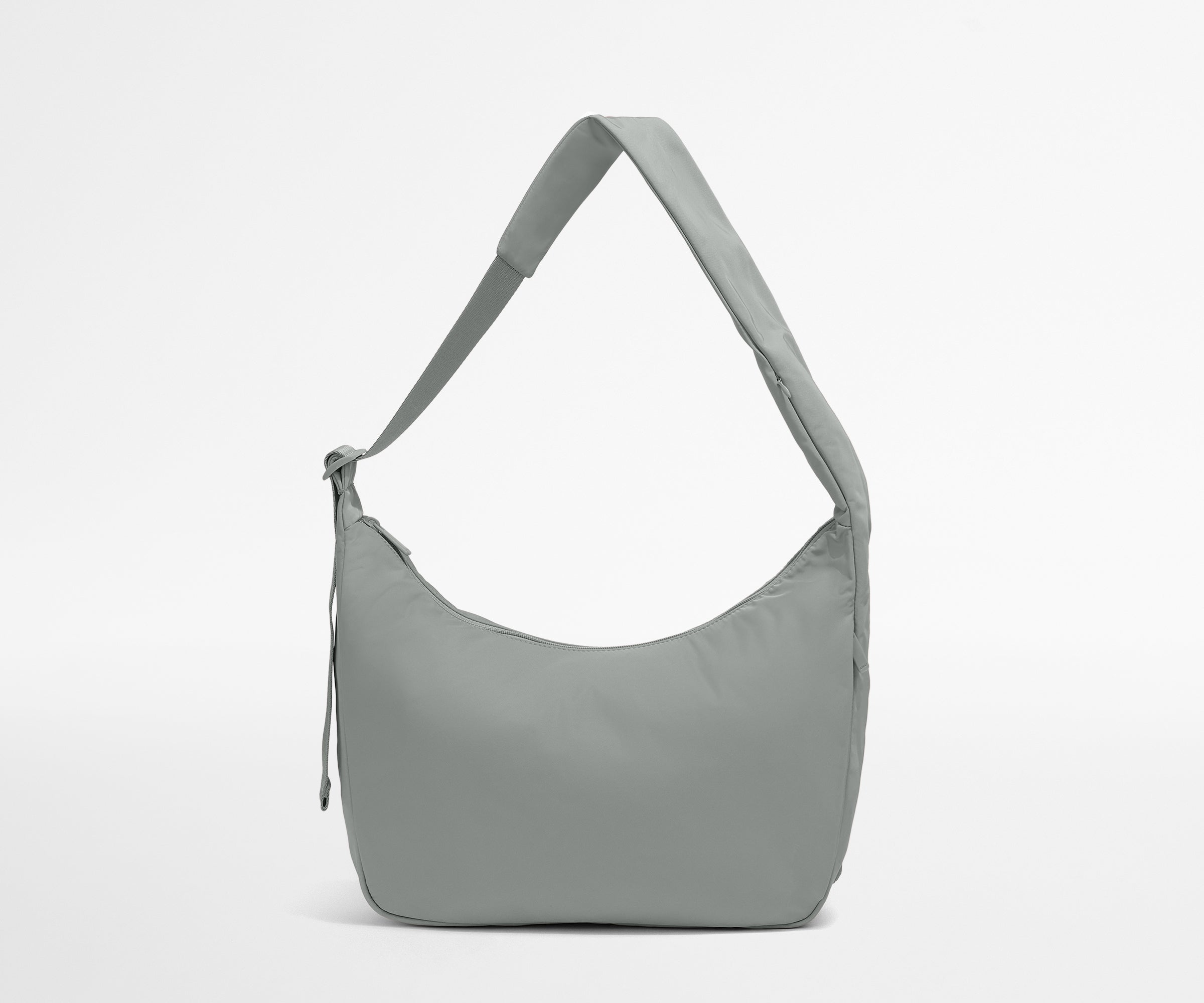 Gray shoulder bag on a white background
