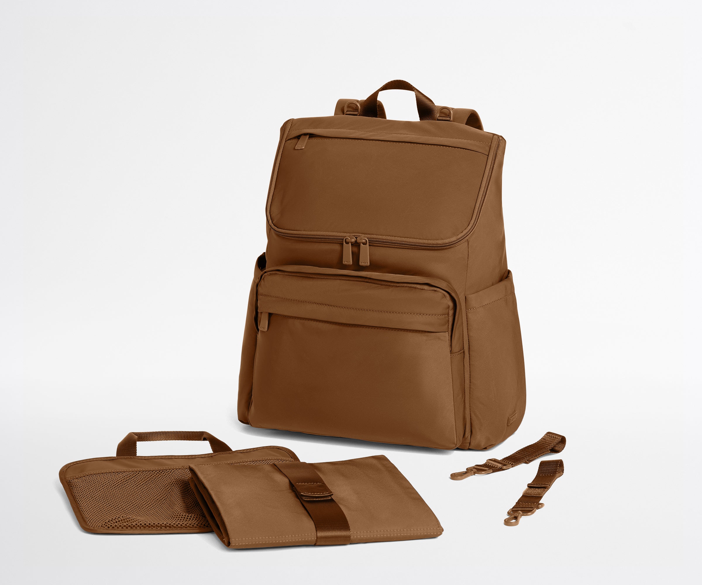 Featherlight Diaper Backpack in Amaro Brown