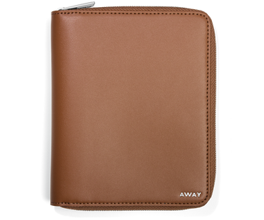 Travel Wallet in Saddle Brown