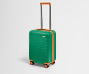 Angled product view of The Kids Carry-On suitcase in Froggy Green