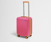 Angled product view of The Kids Carry-On suitcase in Cotton Candy Pink