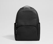 Leather Backpack in Jet Black
