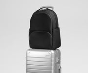 Leather Backpack in Jet Black