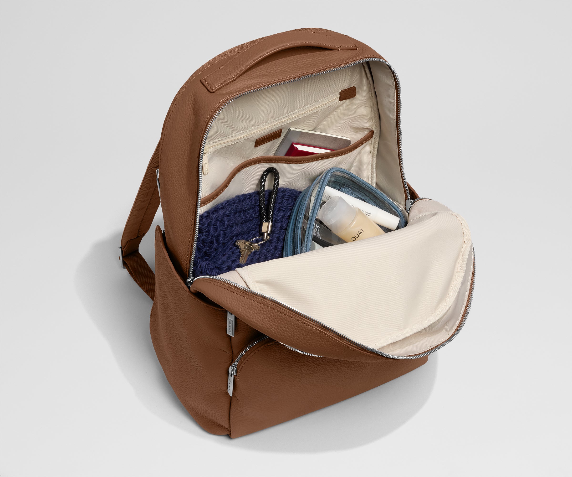 Leather Backpack in Saddle Brown