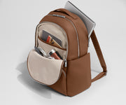 Leather Backpack in Saddle Brown