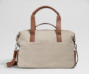 Canvas Overnight Bag in Saddle Brown