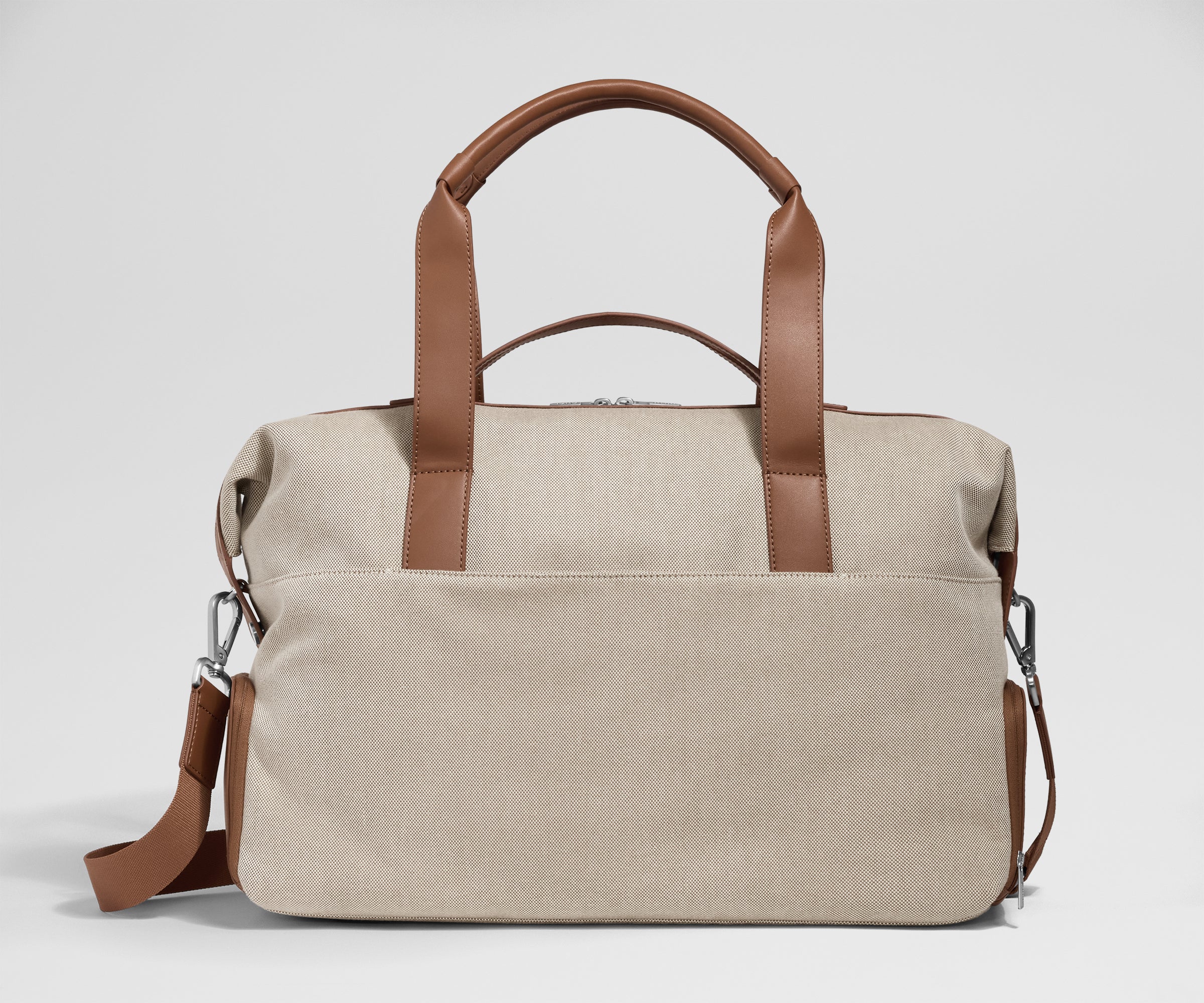 Canvas Overnight Bag in Saddle Brown