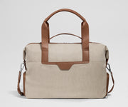 Canvas Overnight Bag in Saddle Brown