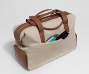 Canvas Overnight Bag in Saddle Brown
