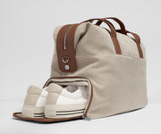 Canvas Overnight Bag in Saddle Brown