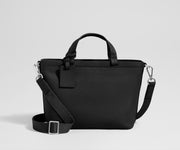 Leather Crossbody in Jet Black