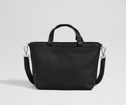 Leather Crossbody in Jet Black