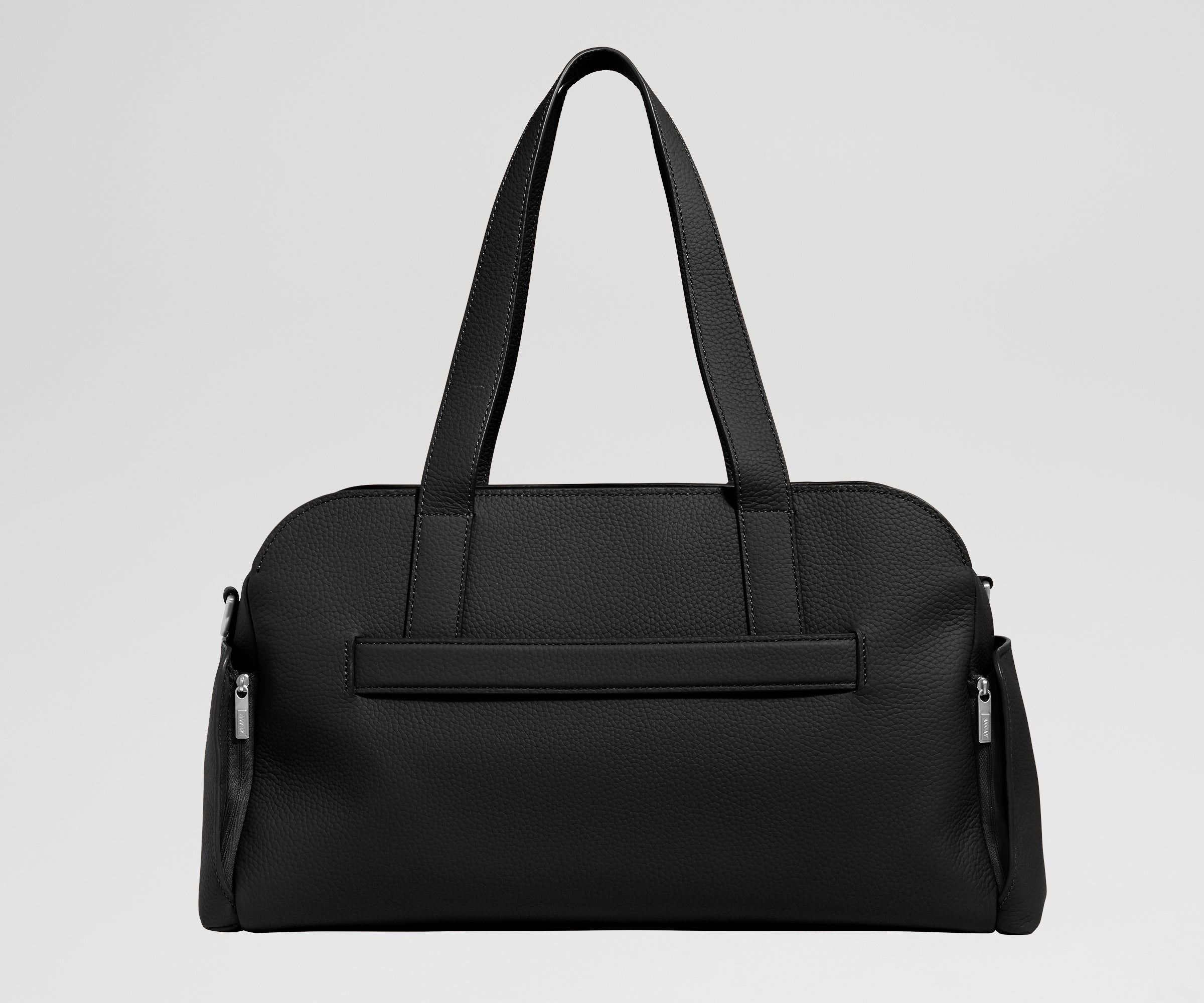Leather Duffle in Jet Black