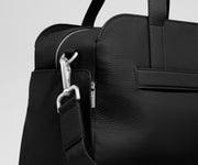 Leather Duffle in Jet Black