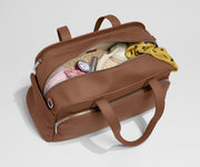 Leather Duffle in Saddle Brown