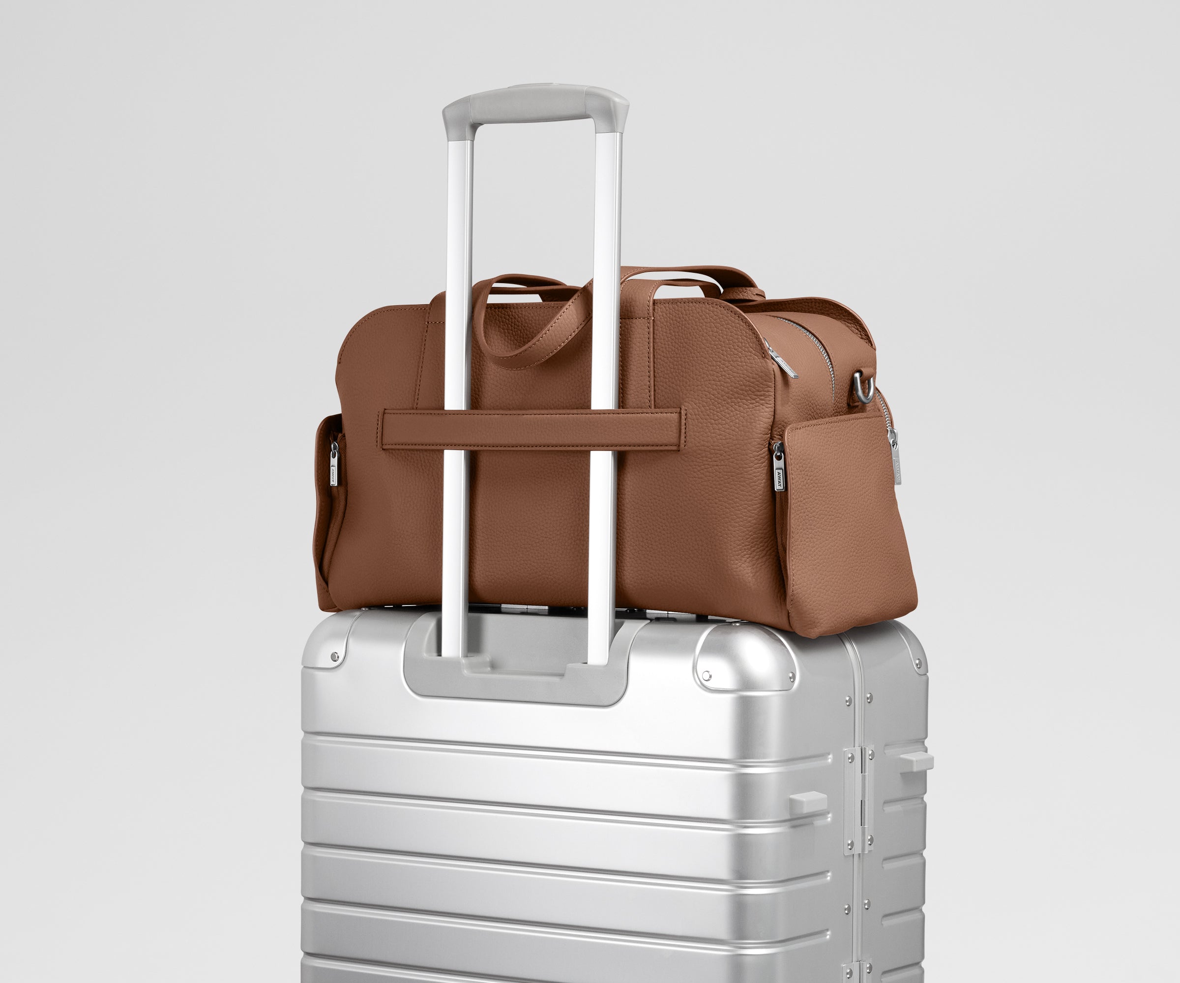 Leather Duffle in Saddle Brown