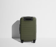 Back product view of The Carry-On Flex suitcase in Olive Green