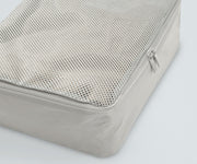 Close up view of the nylon Packing Cube and mesh top