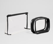 Clear Pouch Set in Jet Black