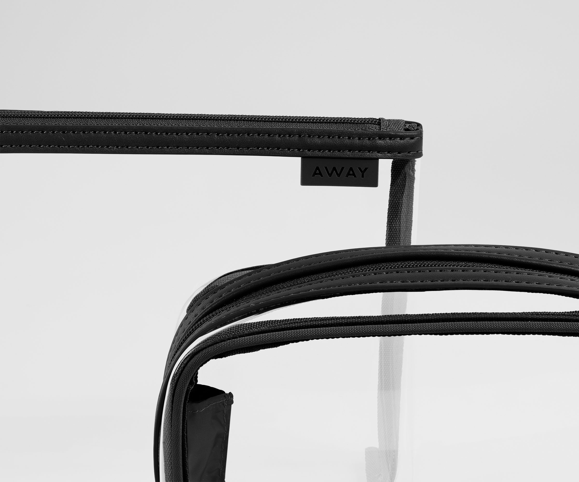 Clear Pouch Set in Jet Black