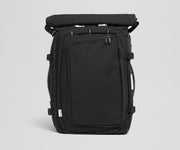 Front view of the Circle Zip Pouch with the leather strap