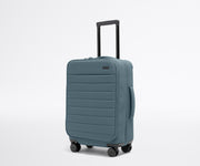 Angled view of the Softside Carry-On in Coast Blue