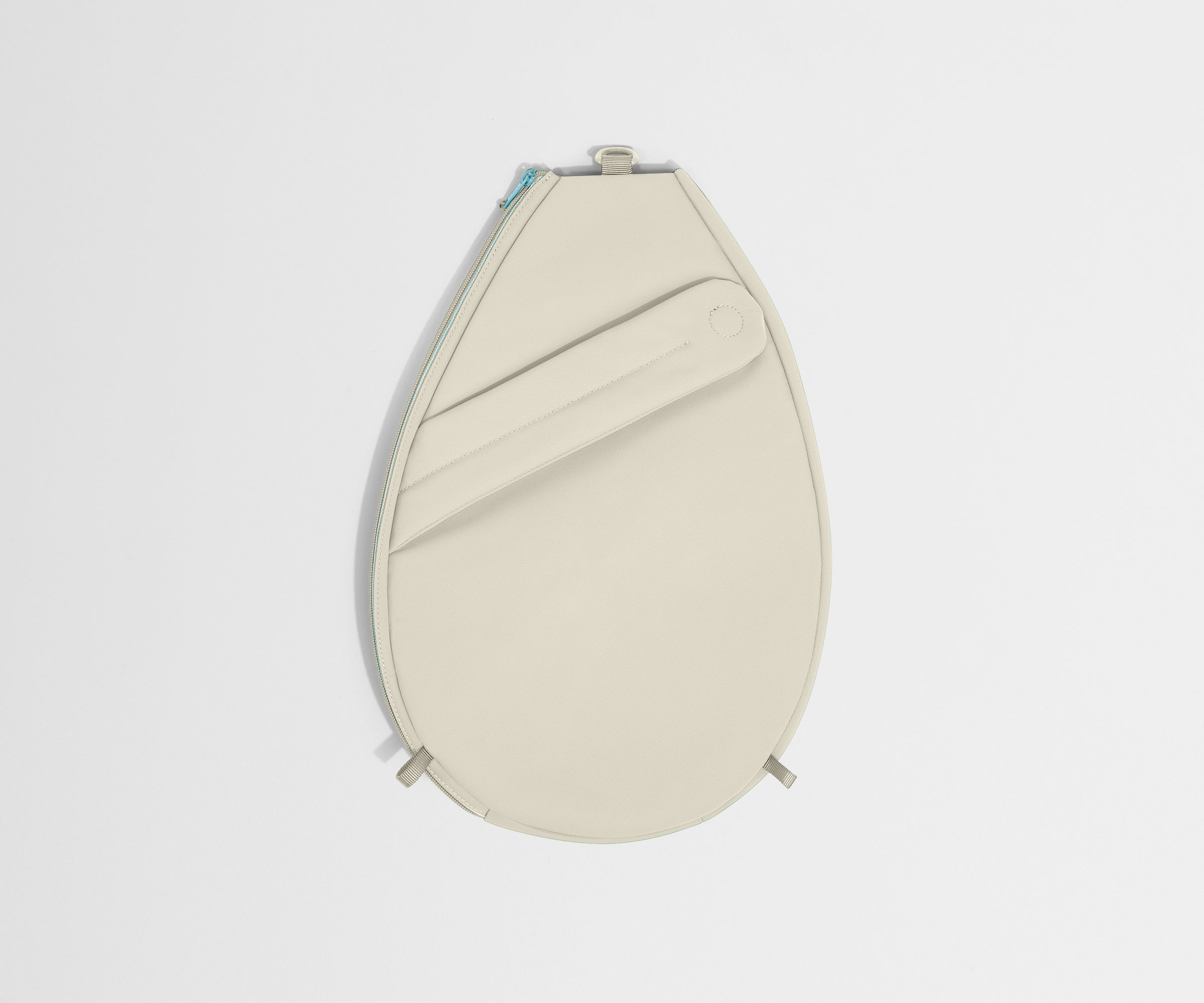 Beige racket bag on a white background