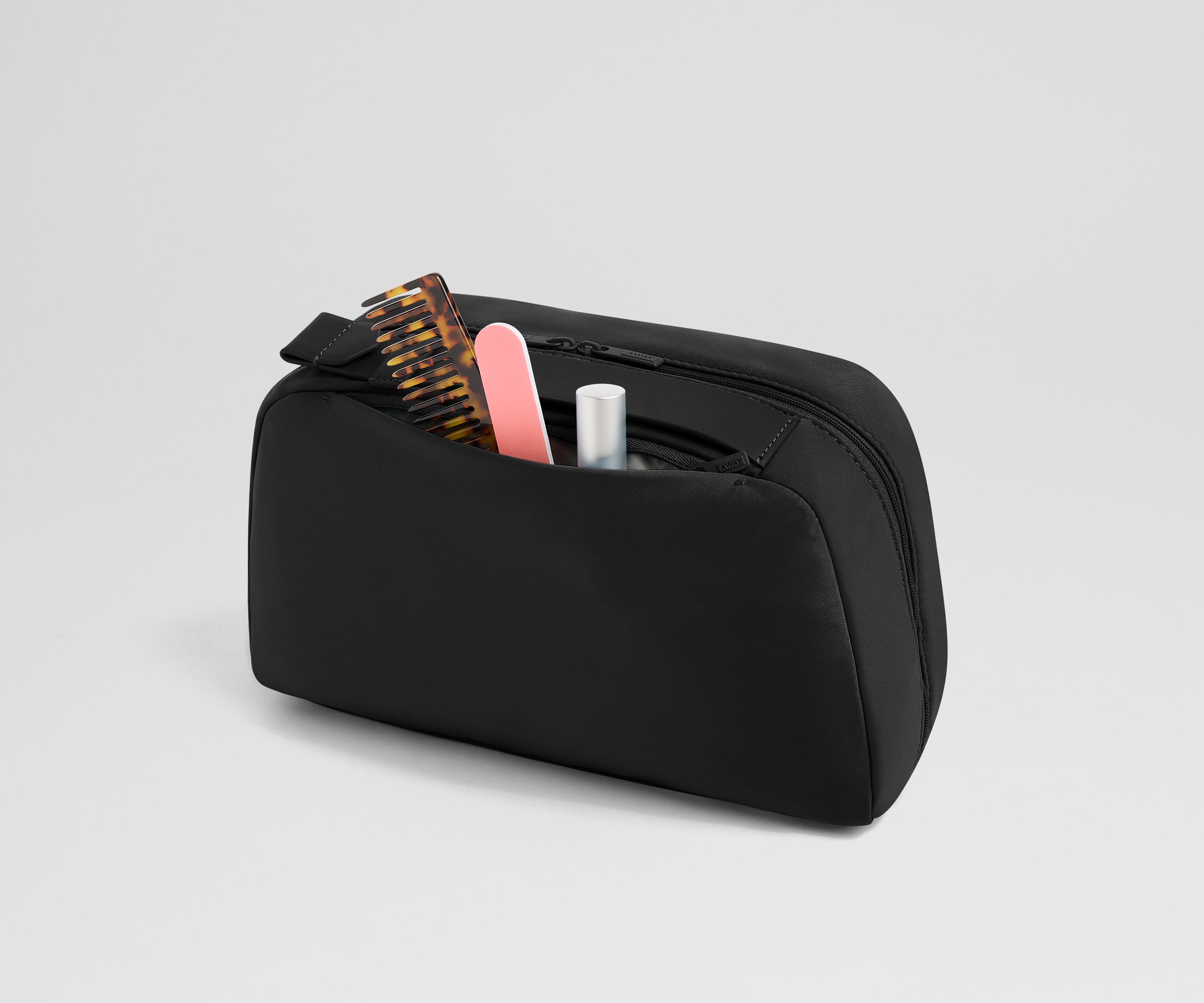 Large Toiletry Bag in Jet Black