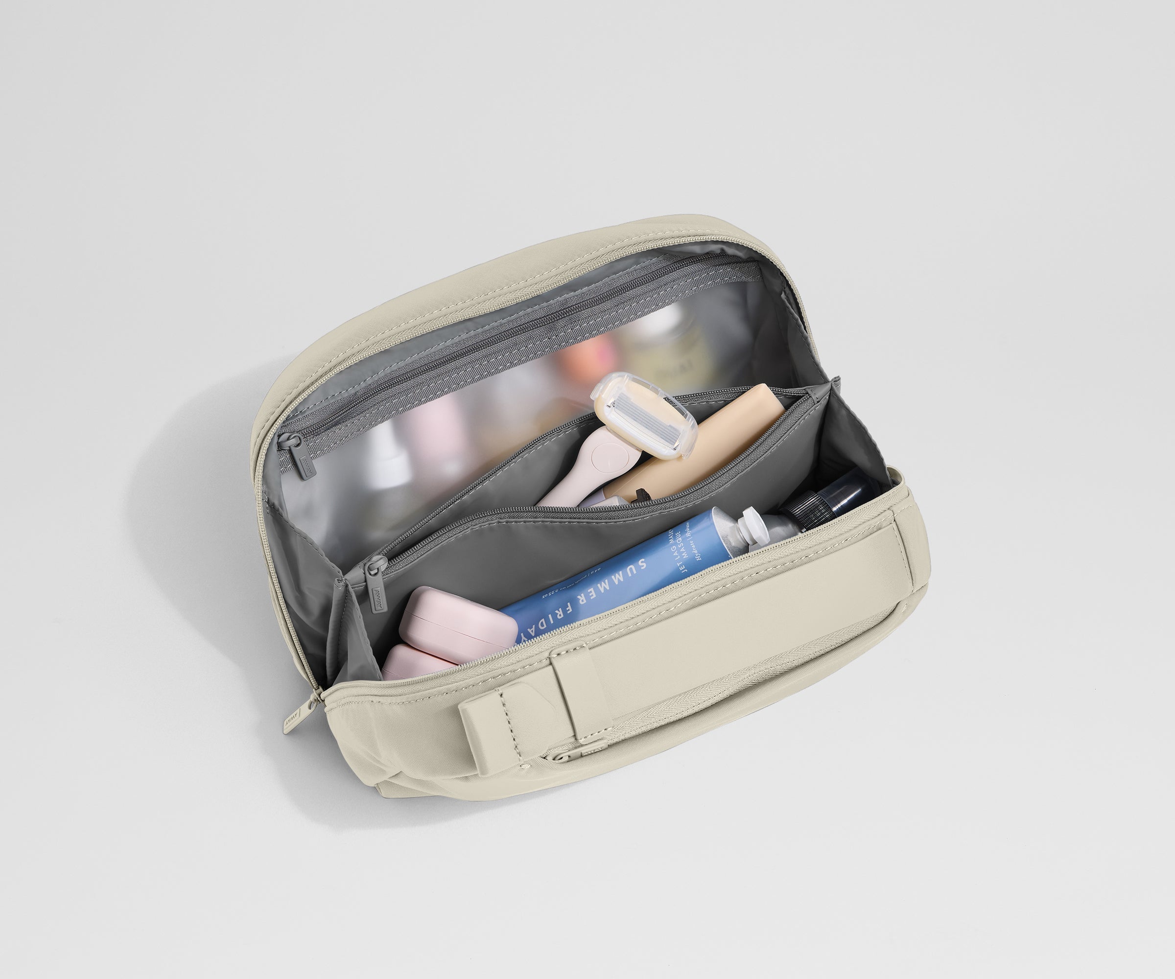 Large Toiletry Bag in Salt White