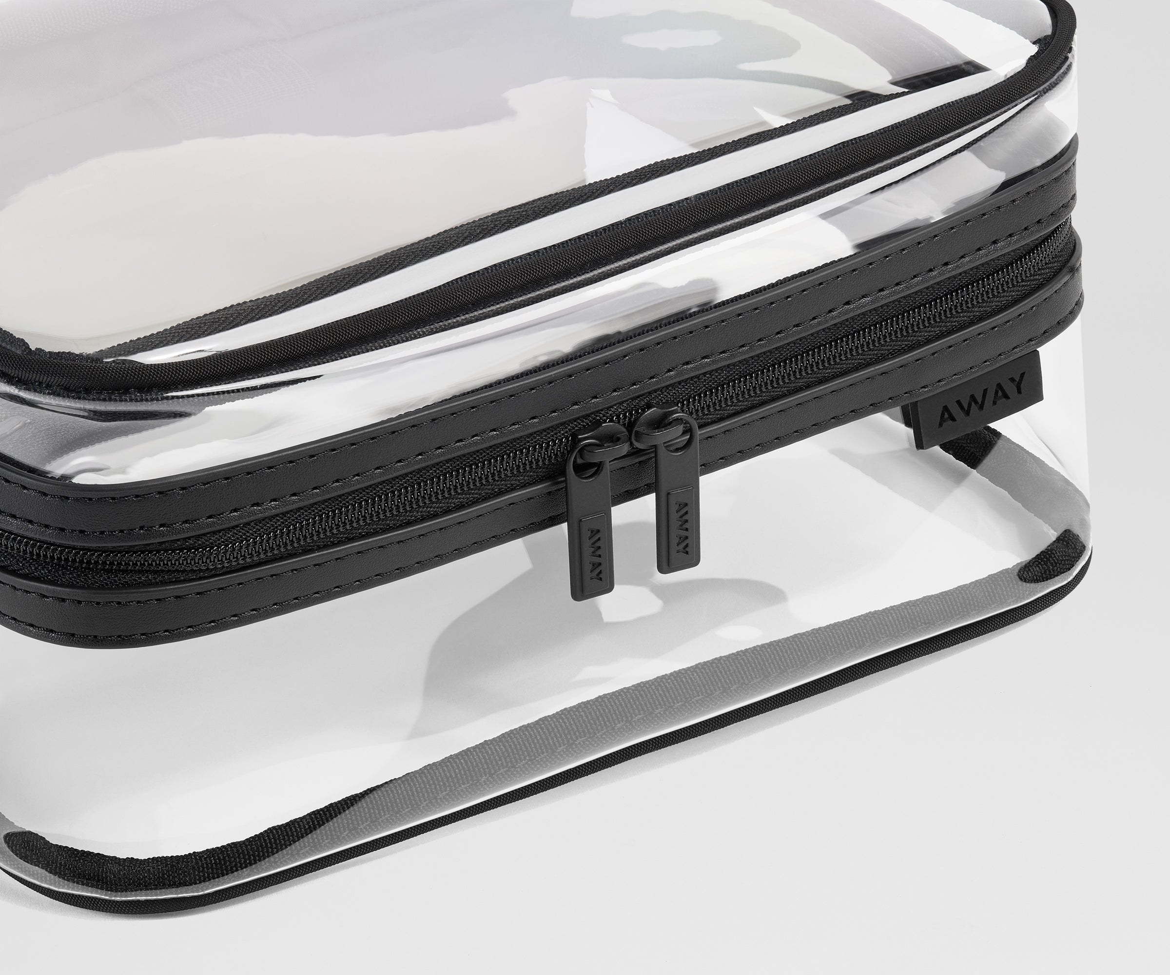 Clear Toiletry Bag in Jet Black