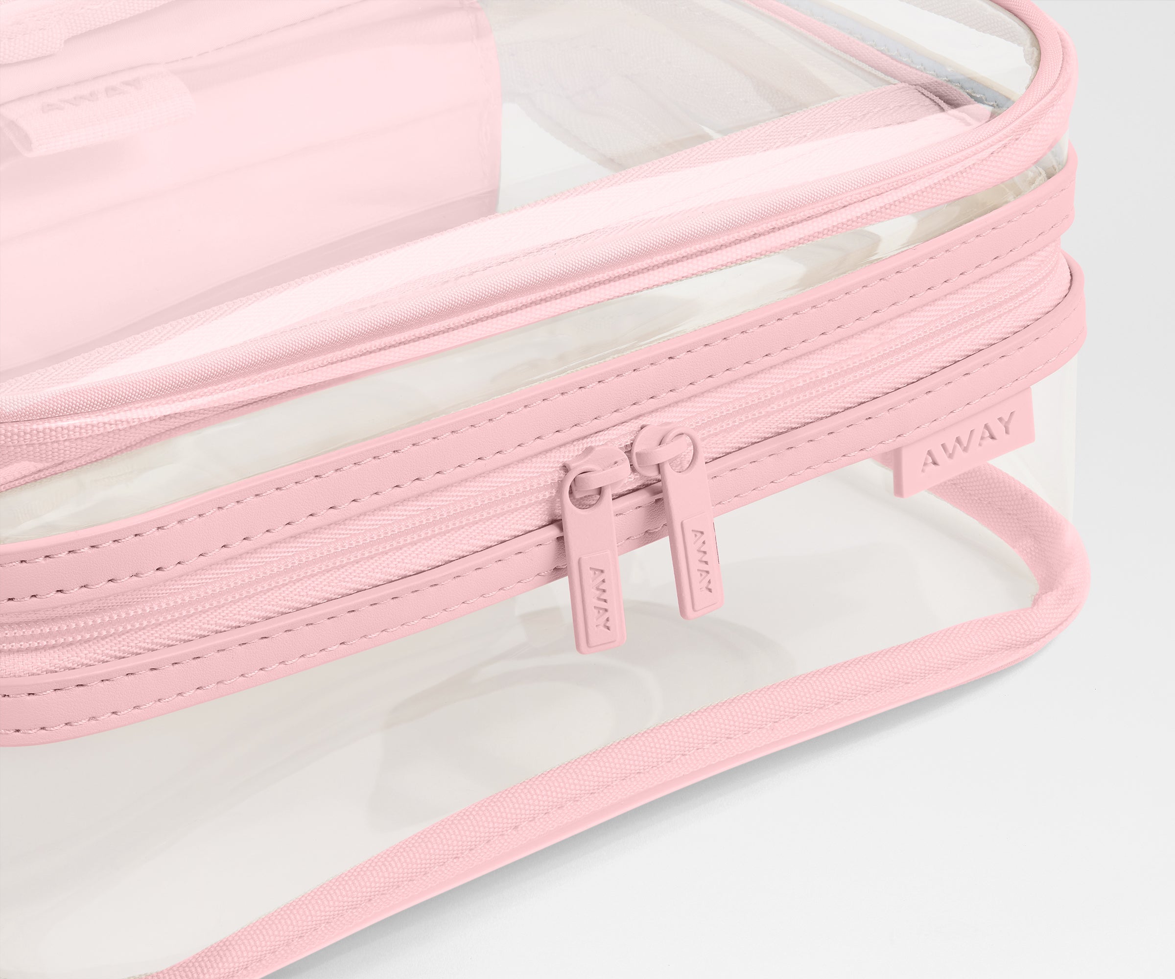 Clear Toiletry Bag in Blush Pink