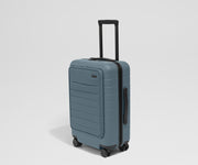 Angled product view of The Front Carry-On suitcase in Coast Blue