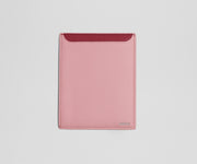 Front view of the passport wallet with a contrasting interior color