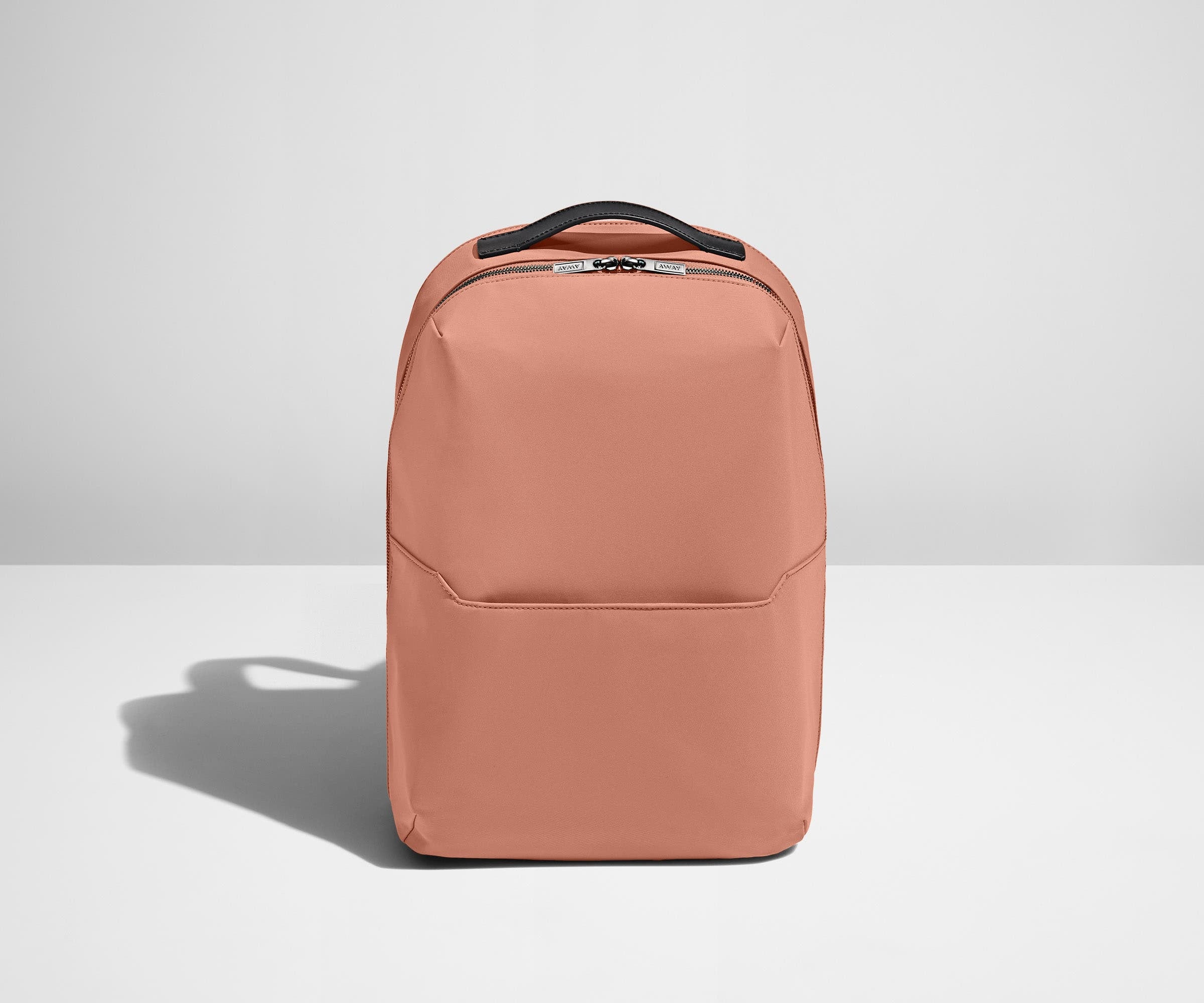 Front view of a Clay Pink Everywhere Zip Backpack