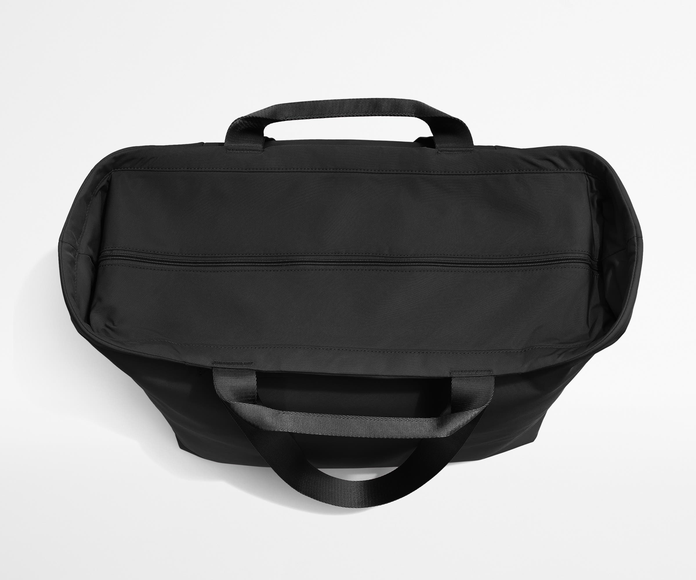 Top-down view of the Large Featherlight Tote showing zipper opening