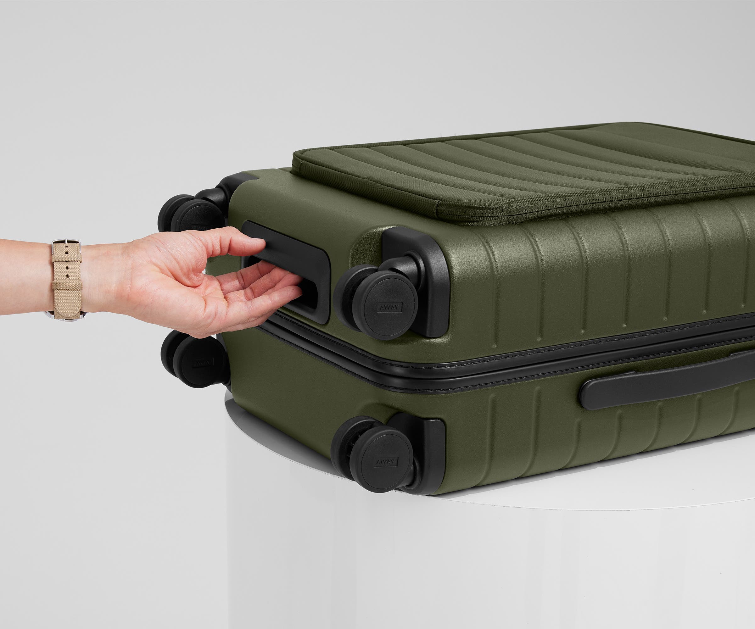 The Front Pocket Bigger Carry-On | Olive Green
