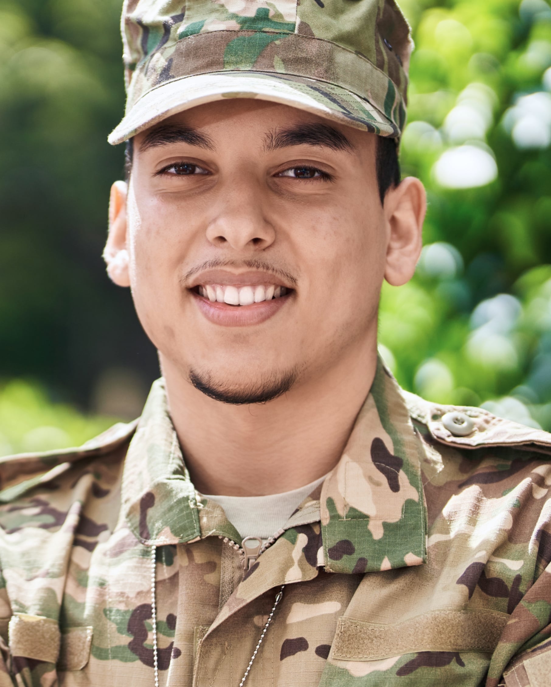 A portrait of a military member