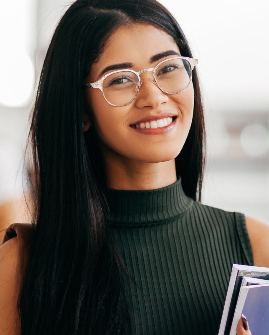 A portrait of a female student
