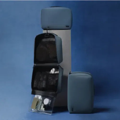 A group of 4 Away accessories in various colors stacked against a white background