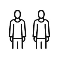 an icon of two people